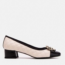 The Bellarose Ivory Quilted Leather Women Heel image 9