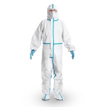 White Disposabl Polypropylene Coverall Small /w Waterproof Microporous - $29.19