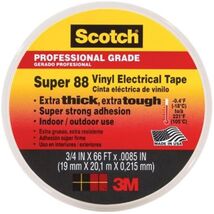 3M Scotch 3/4 in. W X 66 ft. L Black Vinyl Electrical Tape - $9.95