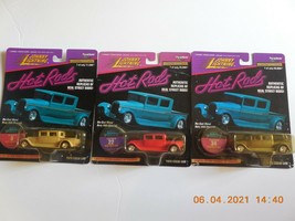 3 Johnny Lightning Limited Edition Hot Rods  1929 Crew Cab  Nos 8, 22, &amp; 34 new - £19.10 GBP