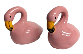 Tropical Pink Flamingo Salt and Pepper Shakers Hand Painted Kitchen Gift... - $253.39 MXN