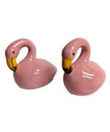 Tropical Pink Flamingo Salt and Pepper Shakers Hand Painted Kitchen Gift... - $18.95 CAD