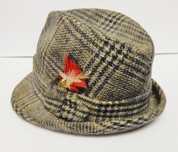 Brighton 100% Wool Fedora Hat Snap Back Crushable Brown Men&#39;s 7 1/4 Vtg Rare - £31.13 GBP