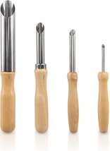 4 Pack Stainless Steel Circular Clay Hole Cutters Wooden Handle Clay Too... - $274.59 MXN