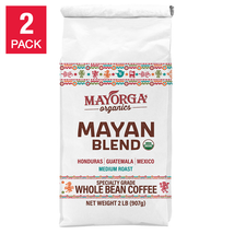Organics Mayan Blend, USDA Organic, Medium Roast, Whole Bean Coffee, 2Lb, 2-Pack - £48.01 GBP