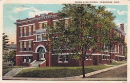 Cambridge Ohio OH Brown High School 1929 to Burden KS Postcard D10 - $2.99