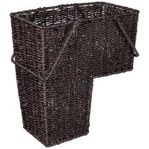 Trademark Innovations 15" Wicker Storage Stair Basket With Handles (Brown) - £51.97 GBP