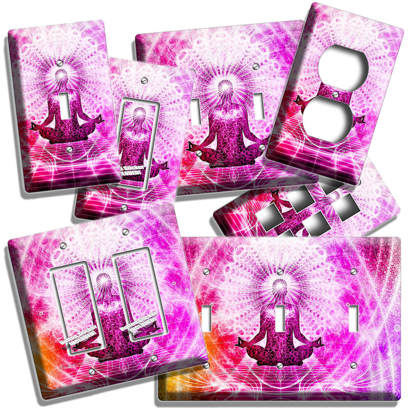 BALANCE FOCUS MEDITATION LIGHT SWITCH OUTLET WALL PLATE YOGA SPA SALON ART DECOR