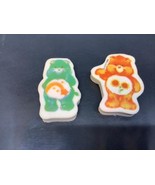 Vintage Rubber Eraser Collection CARE BEARS Anciennes Gommes a Effacer C... - $11.66