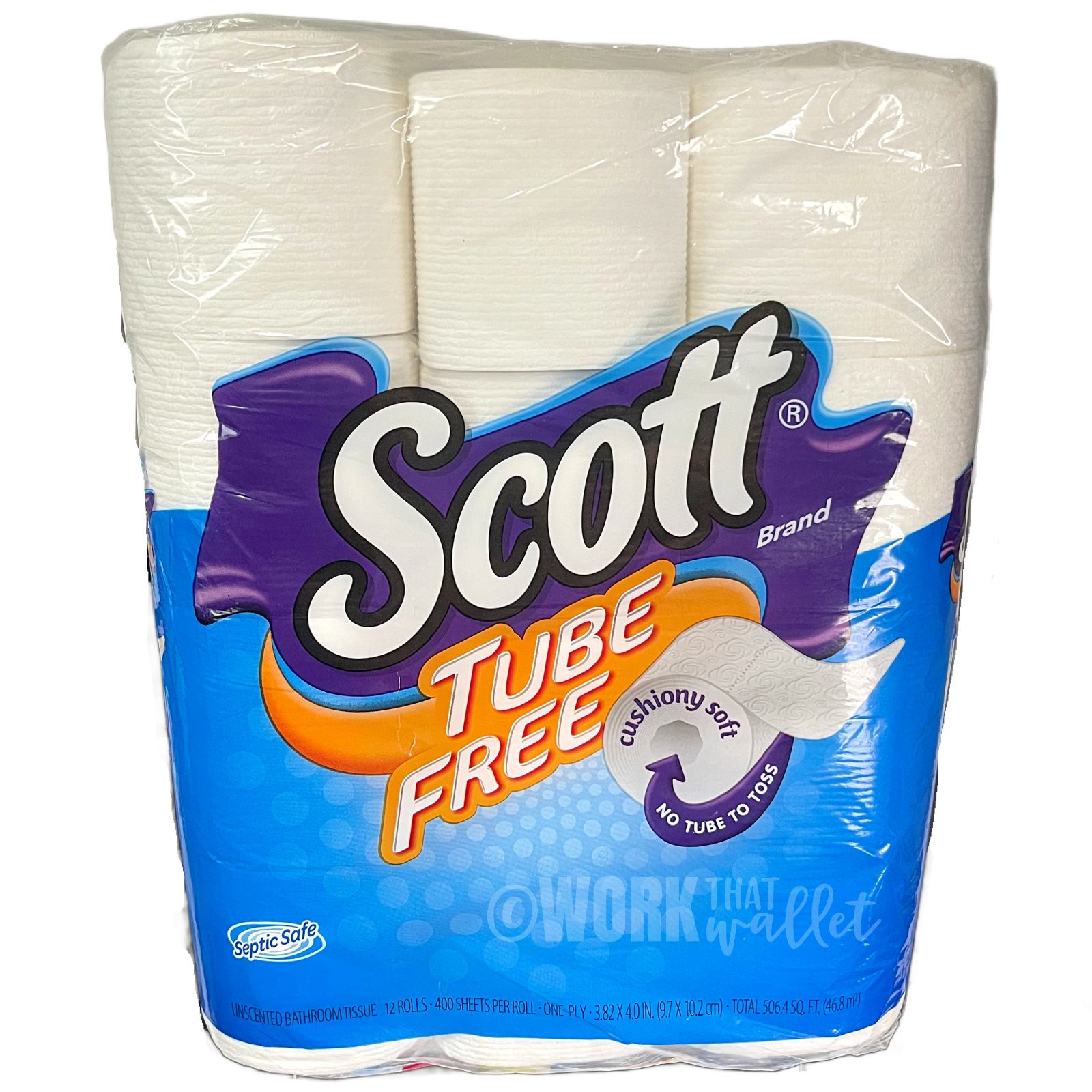 Primary image for [1] 12 Roll Package Scott Tube Free "Septic Safe" Toilet Paper - DISCONTINUED