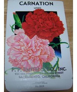 Vintage 1920s Seed packet 4 framing Carnation mixedF F Smith co Sacramento CA - $10.00