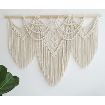 Large Macrame Wall Hanging - Boho Tapestry Macrame Wall Decor Art- Chic Bohemian - £51.14 GBP