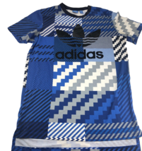 adidas Men&#39;s Trefoil Shirt Blue Gray Digital Camo Short Sleeve Medium Lo... - $23.75