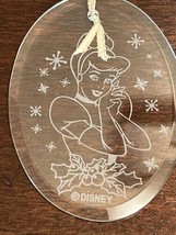 Disney Parks Cinderella Etched Glass Christmas Ornament NEW - £15.57 GBP