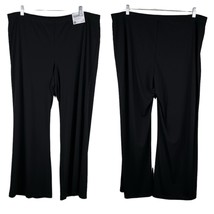 Avenue Pants Matte Jersey Modern Fit Wide Leg 18/20 Black Stretch New - £23.09 GBP