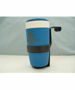 Vintage Hollywood park pick six blue plastic travel mug souvenir with ho... - $375.38 MXN