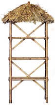 Bamboo Tiki Palapa Shelf Thatched Roof 3 tier Patio Deck Storage Rack  - £220.08 GBP