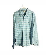 Carbon2Cobalt Blue Grid Textured Cotton Long Sleeve Shirt Men’s L - €29,95 EUR