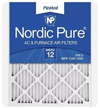 Nordic Pure 18x25x1 MERV 12 Pleated AC Furnace Air Filters 6 Pack NEW - £23.91 GBP