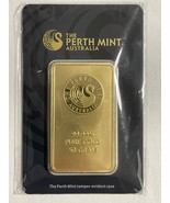 Gold Bar Perth Mint 50 GRAM Pure Gold 999.9 In Sealed Assay - $5,000.00