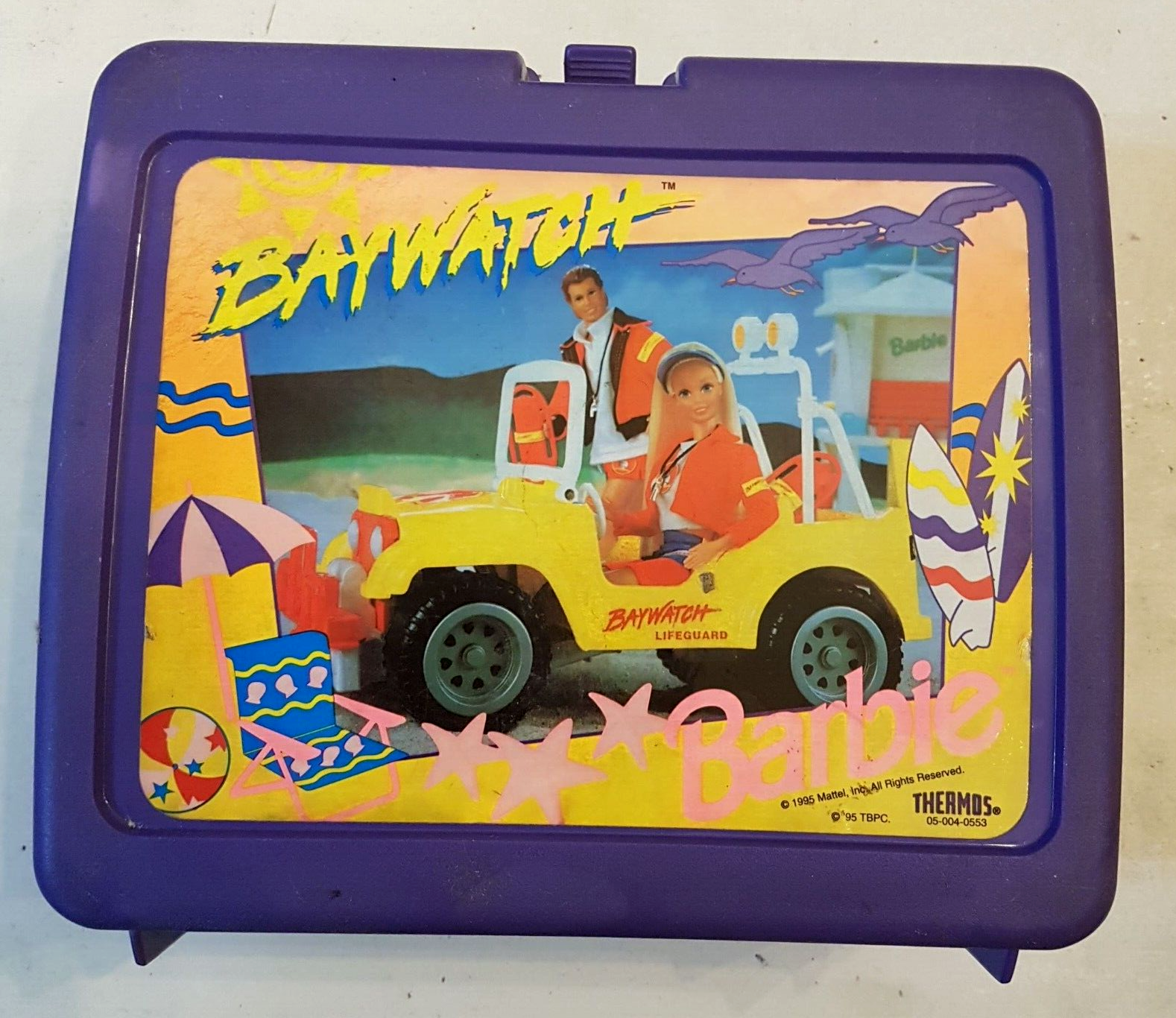 Baywatch Barbie Lunch Box 1995 Mattel Purple and 22 similar items