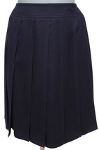 CHANEL Skirt Dress Navy Blue Pleated Knee Length A-Line Vintage XS - £169.04 GBP