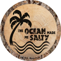 Ocean Made Me Salty Novelty Circle Coaster Set of 4 - £15.67 GBP