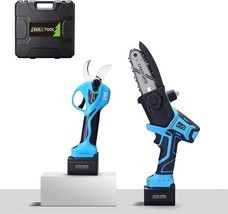A Pair Of 4Ah (Blue) Batteries Are Included In The Electric Chainsaw And... - £145.43 GBP