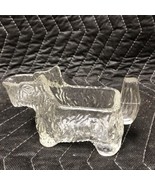 Vintage L.E. Smith SCOTTY DOG CLEAR DEPRESSION GLASS Open Creamer No. 15... - $11.88