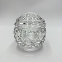 Waterford Crystal Round 4 Inch Heavy Dresser Powder Box Covered Jar Rare - $85.50