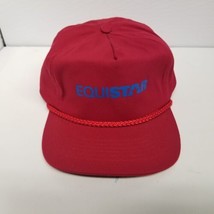 Vintage Equistar Chemicals Red Adjustable Strapback Hat, NOS - £13.19 GBP