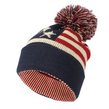 WITHMOONS USA Beanie Hat American Flag Toque Winter Pom Knit Beanies for... - £28.43 GBP