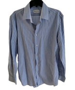 Robert Graham Button Up Shirt Mens 43 17 L-XL Blue Stripes Long Sleeve E... - £23.45 GBP