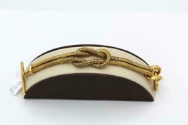 Rare 1980&#39;s GUCCI 18K Gold Hercules Knot Bracelet Snake Link Design Togg... - $6,712.75