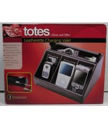 Totes Black Leatherette Charger Valet 3 W/Compartments - New - £14.12 GBP