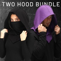TWO Assassin Ninja Mask Hoods Ren Faire Comic Con Dnd Festival Costume C... - £41.50 GBP