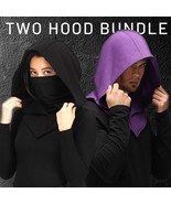 TWO Assassin Ninja Mask Hoods Ren Faire Comic Con Dnd Festival Costume C... - £40.91 GBP