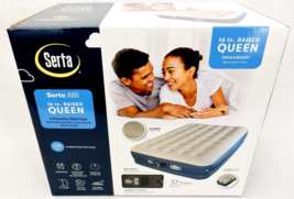 Serta Raised Queen Air Bed Mattress with Built-In AC Air Pump 500 Pound Capacity - £78.29 GBP