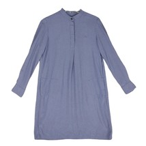 UNIQLO Women&#39;s XS Long-Sleeve Shift Shirt Dress 100% Rayon Geometric Lagenlook - £21.30 GBP