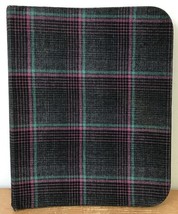 Vtg 1973 Tadwick Milliken Tartan Plaid Wool Fabric Briefcase Folder Port... - $39.59