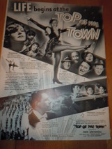 Vintage Top of The Town Universal Movie Print Magazine Advertisement 1937 - £3.92 GBP