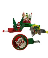 Vintage Push Button Spinning Christmas Hand Held Toys Lot of 4 - $39.96 CAD