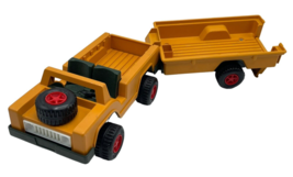 Vintage 1975 Fisher Price Toy Safari Jeep Trailer 304 Car Truck USA Set - £23.93 GBP