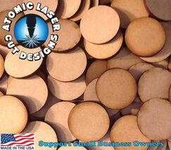 25mm Round x25 MDF Bases Laser Cut Crafts FAST FREE SHIPPING US SELLER - $7.99
