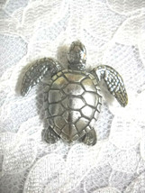 Honu Endagered Full Body Sea Turtle Usa Cast Pewter Pendant On Adj Cord Necklace - £7.98 GBP