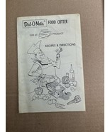 1959 DIAL-O-MATIC Food Cutter Recipes &amp; Directions Guide Leaflet Ephemera - $20.75