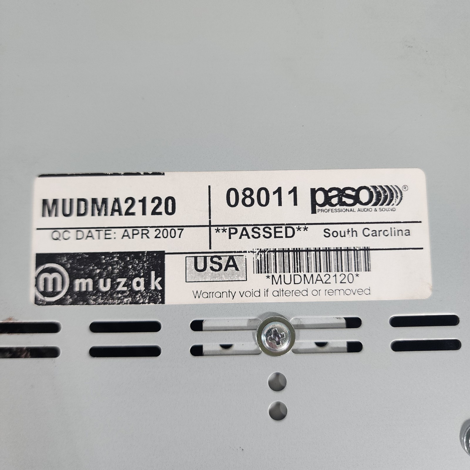 Paso Muzak DMA2120 MUDMA2120 Black 120W 117V 60HZ Digital Music AmplifierDMA Item image 13