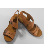 Biza Maddison Brown Leather Wedge  Sandals Womens Size EU 40 US 9.5 New - £53.46 GBP