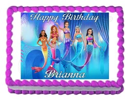 Barbie - A Mermaid&#39;s Tale Edible Cake Image Cake Topper - £7.83 GBP+