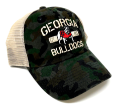 University Of Georgia Bulldogs Logo Uga Camo Tan Mesh Trucker Snapback Hat Cap - £12.66 GBP